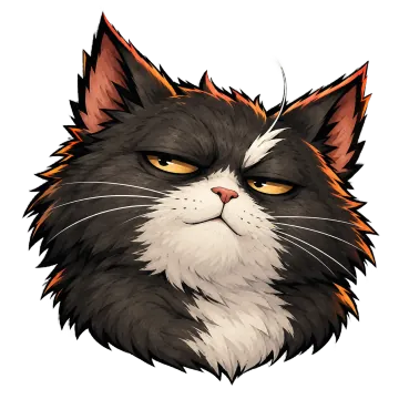 Rodya, the OOPS DOTA cat, with a confident smile