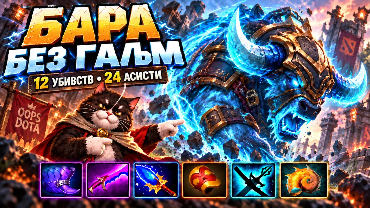 БАРА БЕЗ ГАЛЬМ: 12 УБИВСТВ • 24 АСИСТИ | Dota 2