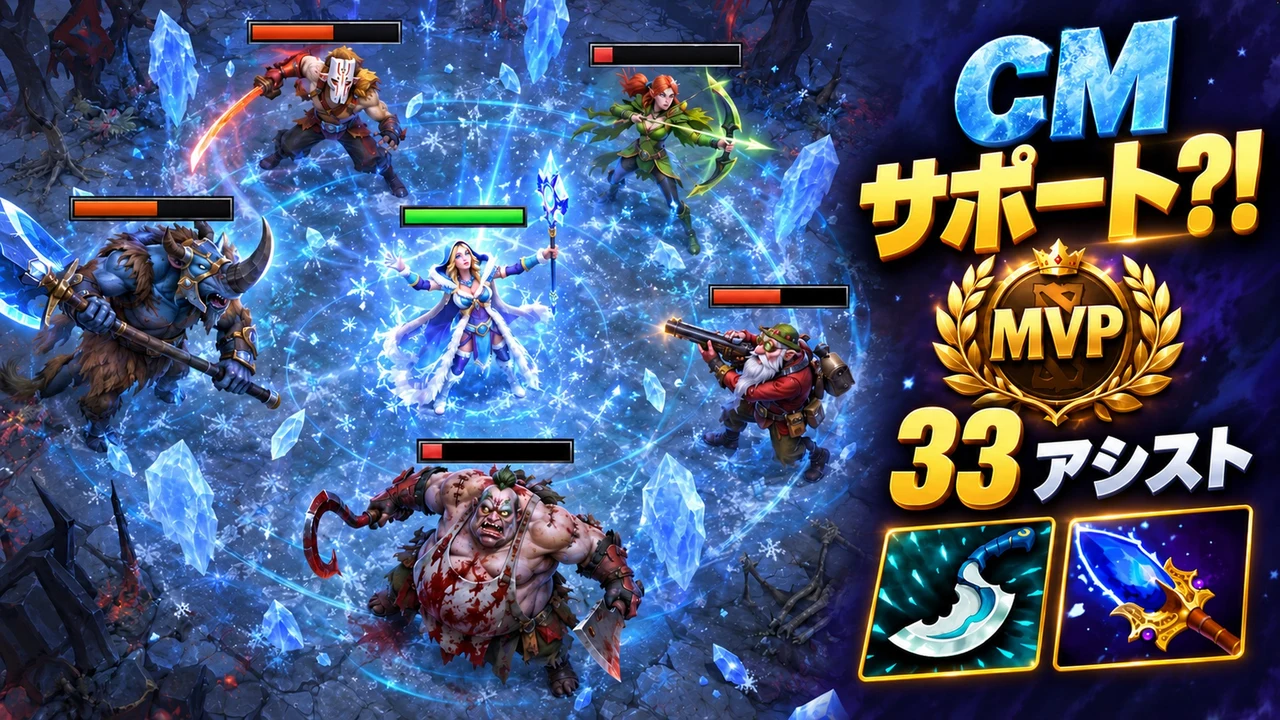 たった3キルでMVP?! 33アシストのCrystal Maiden、これがサポート?! | Dota 2
