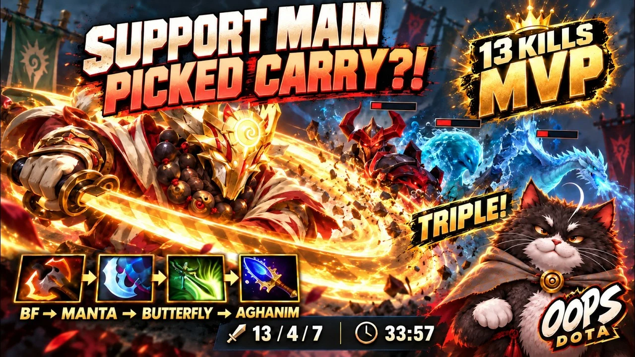 საპორტმა ქერი აირჩია?! 13 მკვლელობა · MVP | Juggernaut #Dota2