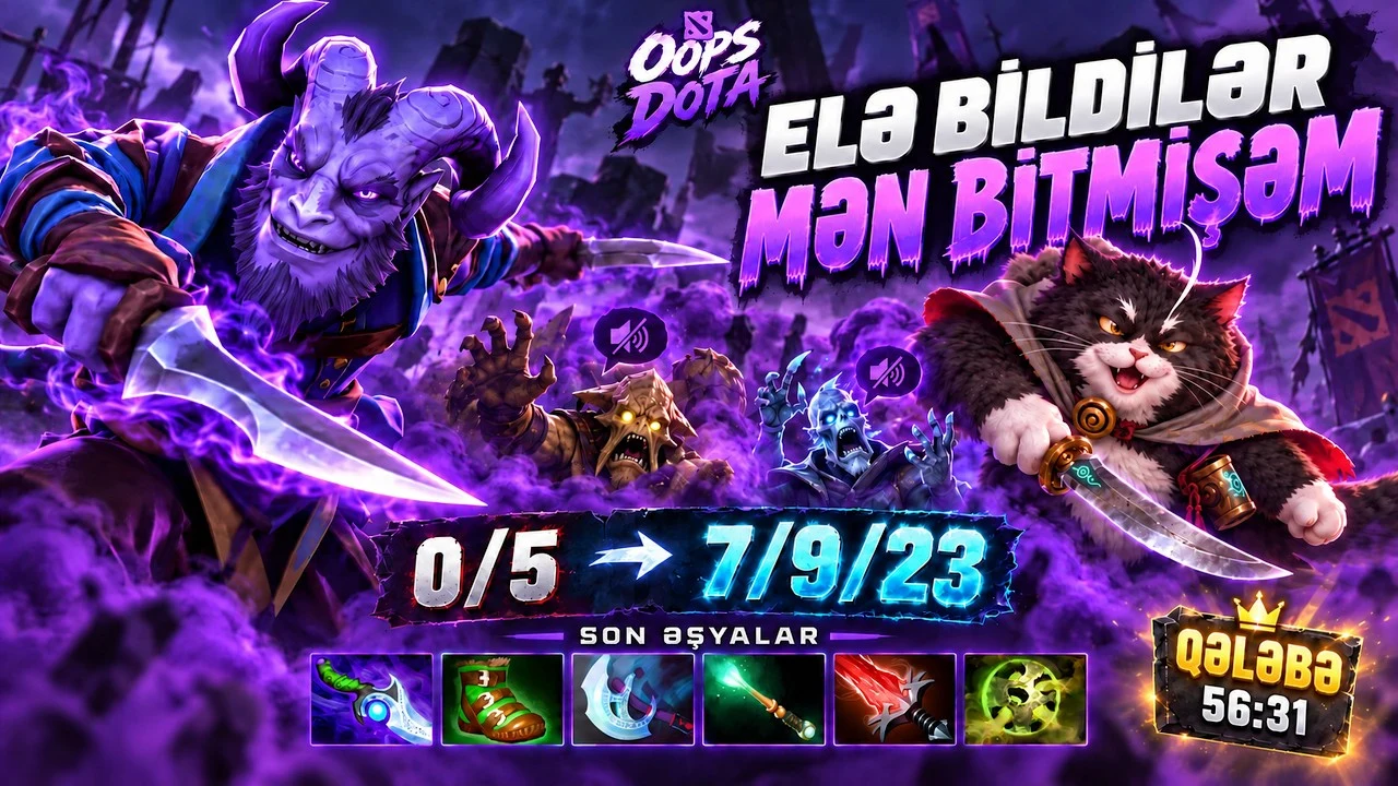 ELƏ BİLDİLƏR MƏN BİTMİŞƏM | Riki 0/5 → 7/9/23 | Dota 2