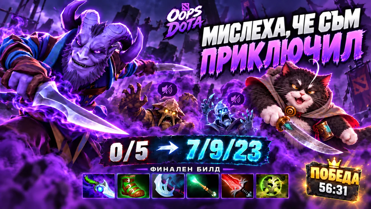 Рики съпорт: от 0/5 до 7/9/23 и отборна победа