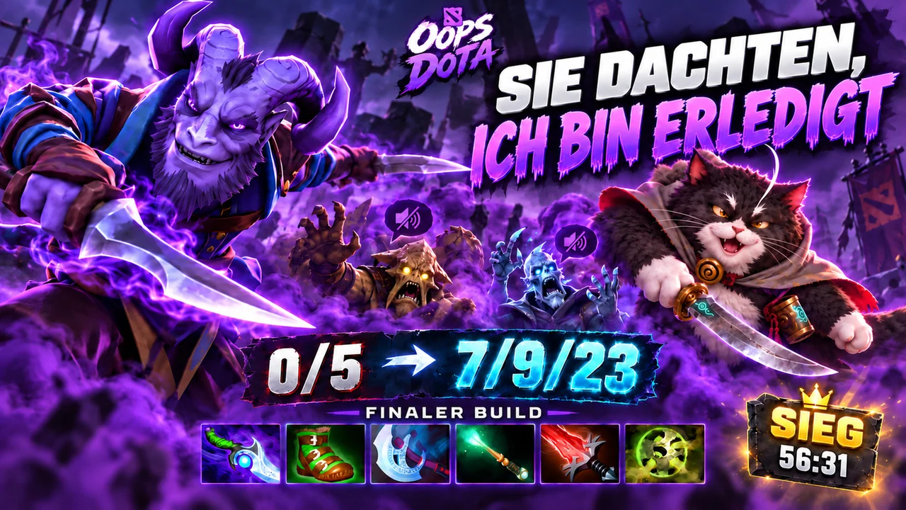 Riki als Support: von 0/5 zu 7/9/23 und zum Teamsieg