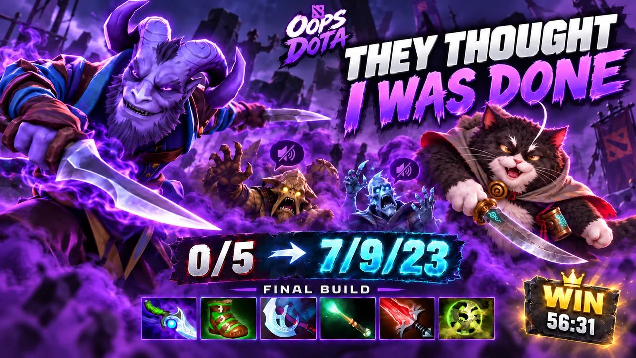 Riki support: from 0/5 to 7/9/23 and a team win