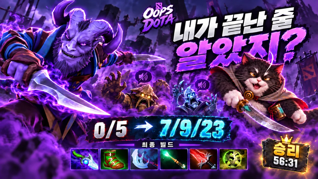 서포터 Riki: 0/5에서 7/9/23까지, 팀과 함께한 승리