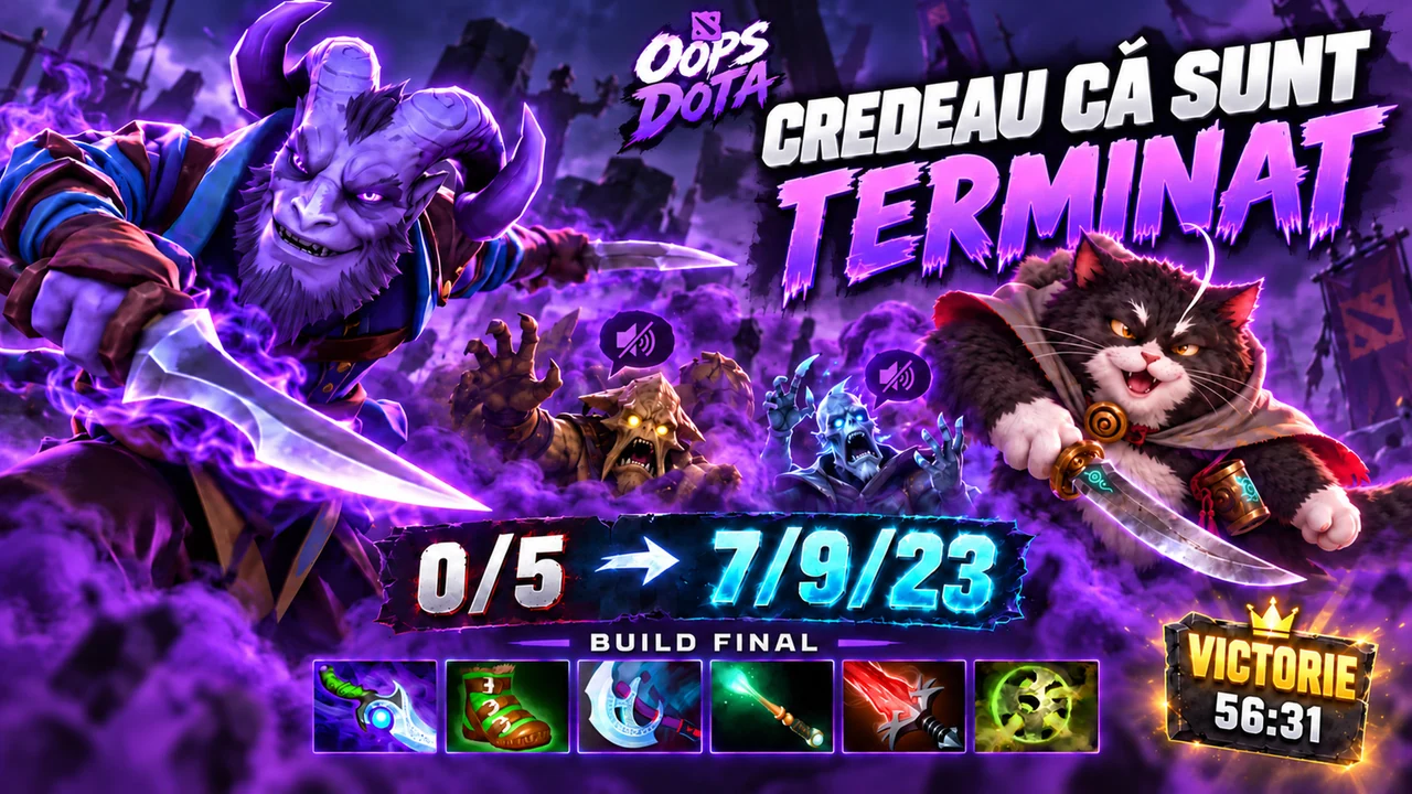 Riki support: de la 0/5 la 7/9/23 și o victorie de echipă