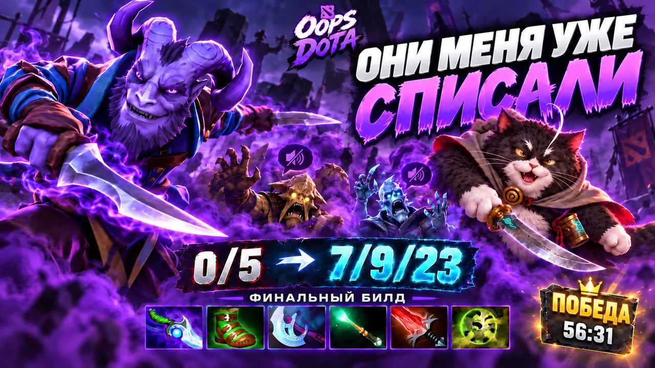 Рики-саппорт: от 0/5 к 7/9/23 и командной победе