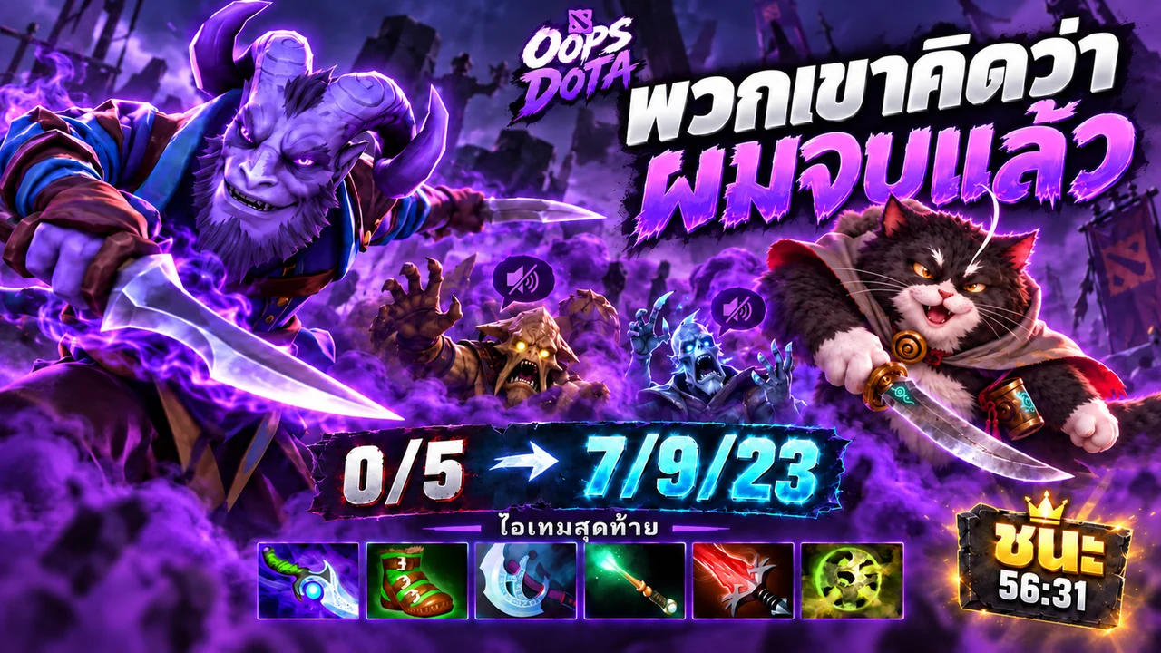 Riki ซัพพอร์ต: จาก 0/5 สู่ 7/9/23 และชัยชนะของทีม
