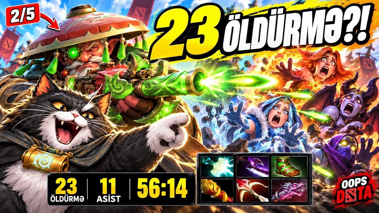 Sniper 2/5 idi... Sonra 23 öldürüşlə bitirdi! | OOPS DOTA