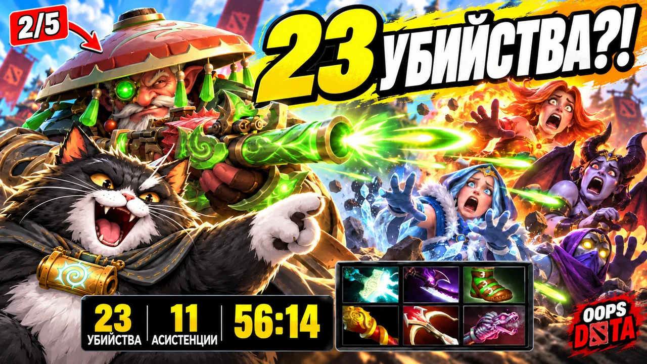 Sniper Беше 2/5... После завърши с 23 убийства! | OOPS DOTA