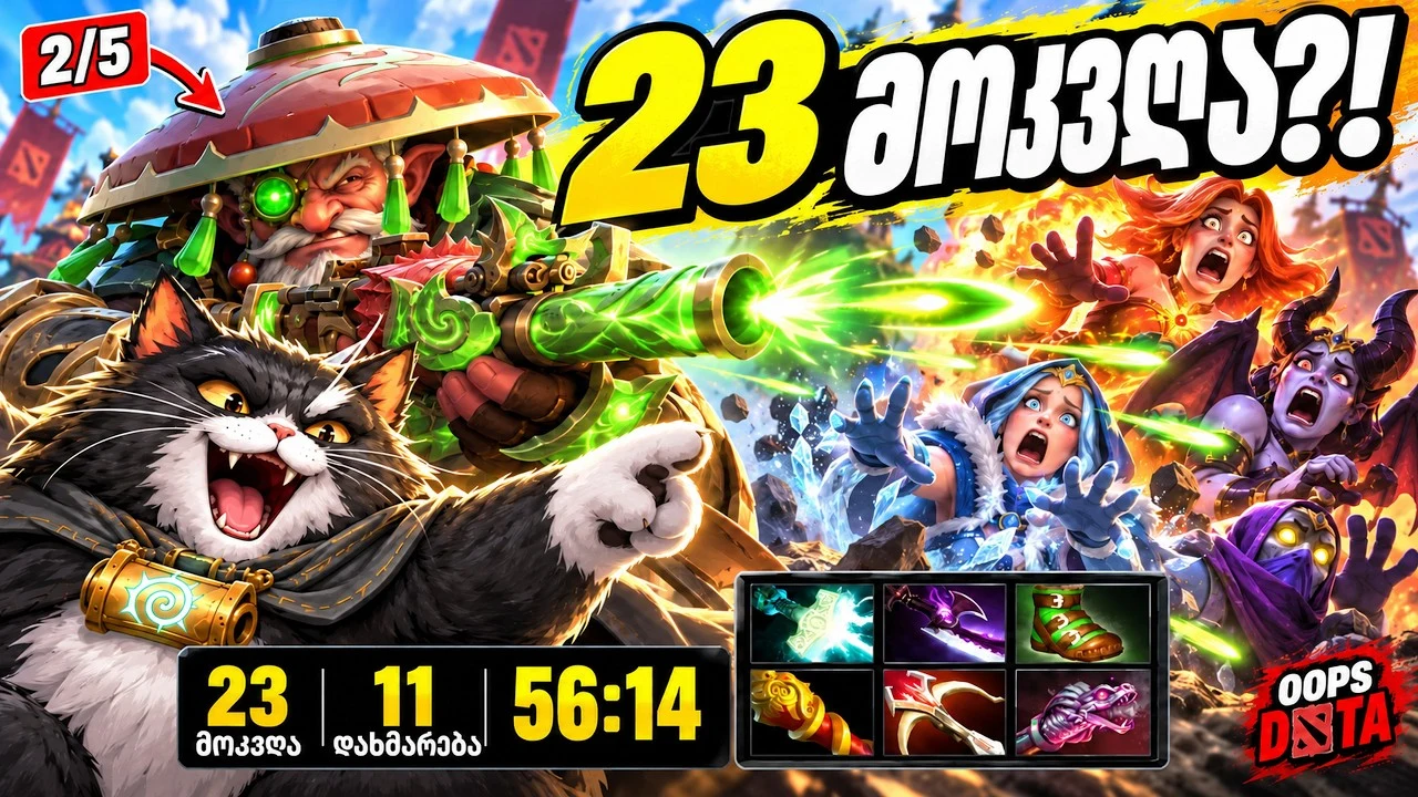 Sniper: 2/5-დან 23 კილამდე — ბოლომდე კამბექი! | OOPS DOTA