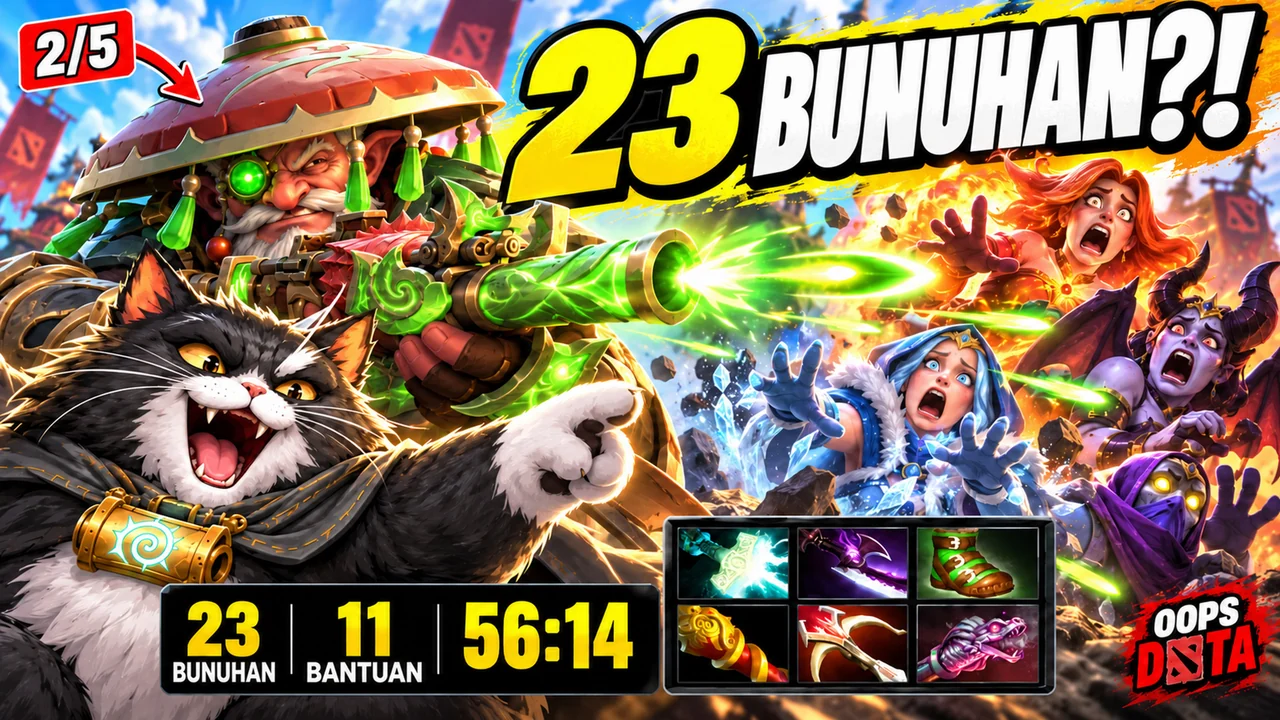 Sniper Mula 2/5... Lepas tu Selesai Dengan 23 Pembunuhan! | OOPS DOTA