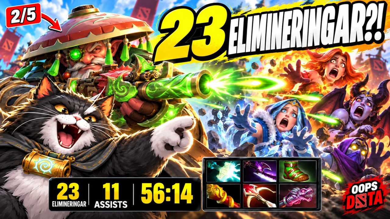 Sniper började på 2/5... och avslutade med 23 kills! | OOPS DOTA