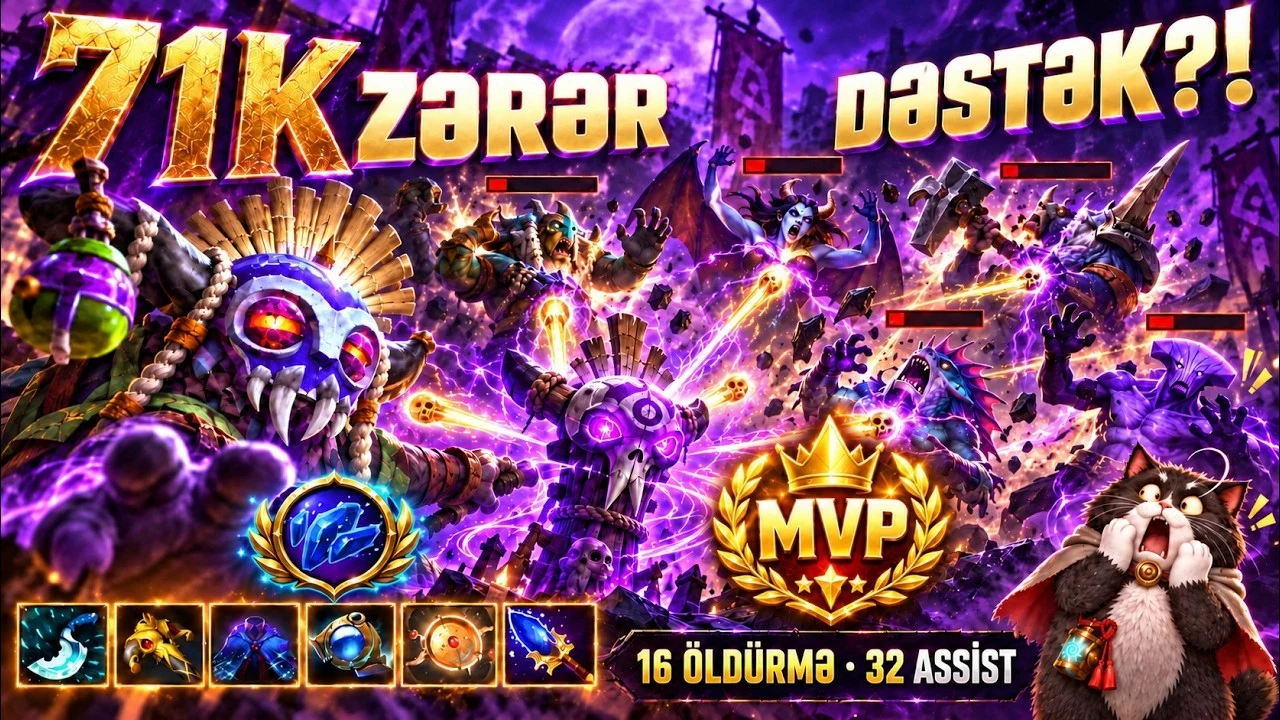 SUPPORTDAN 71 MİN ZƏRƏR?! Witch Doctor matçın MVP-si oldu | Dota 2
