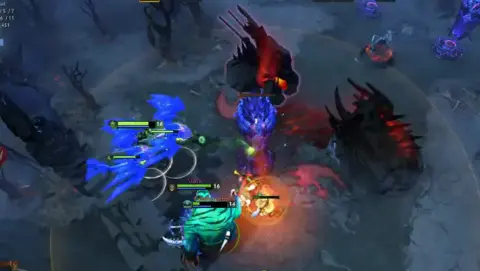 Approaching the base high ground in Dota 2
